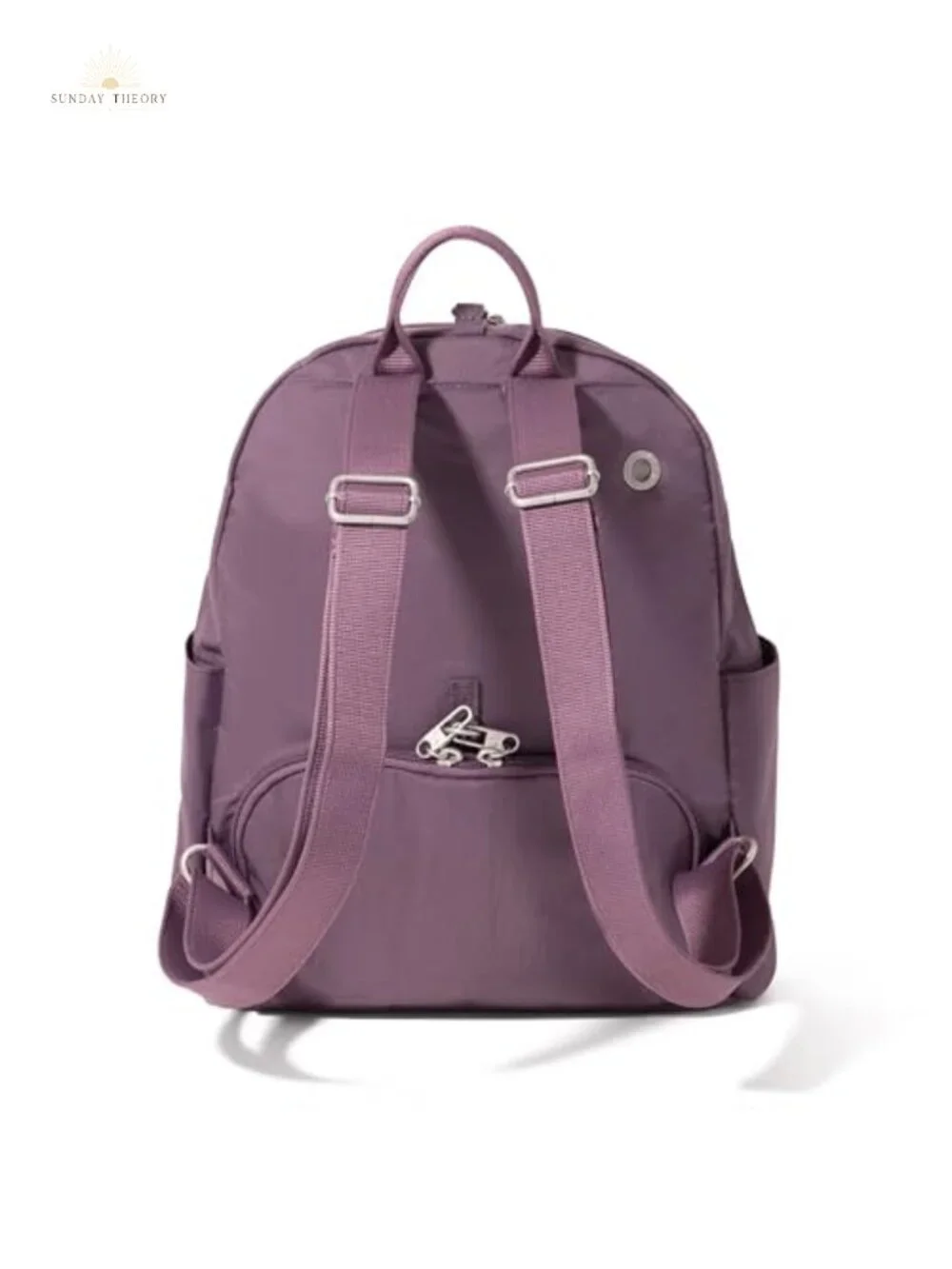 Anti-Theft Water-Resistant Nylon Backpack with RFID Blocking and Locking Zippers